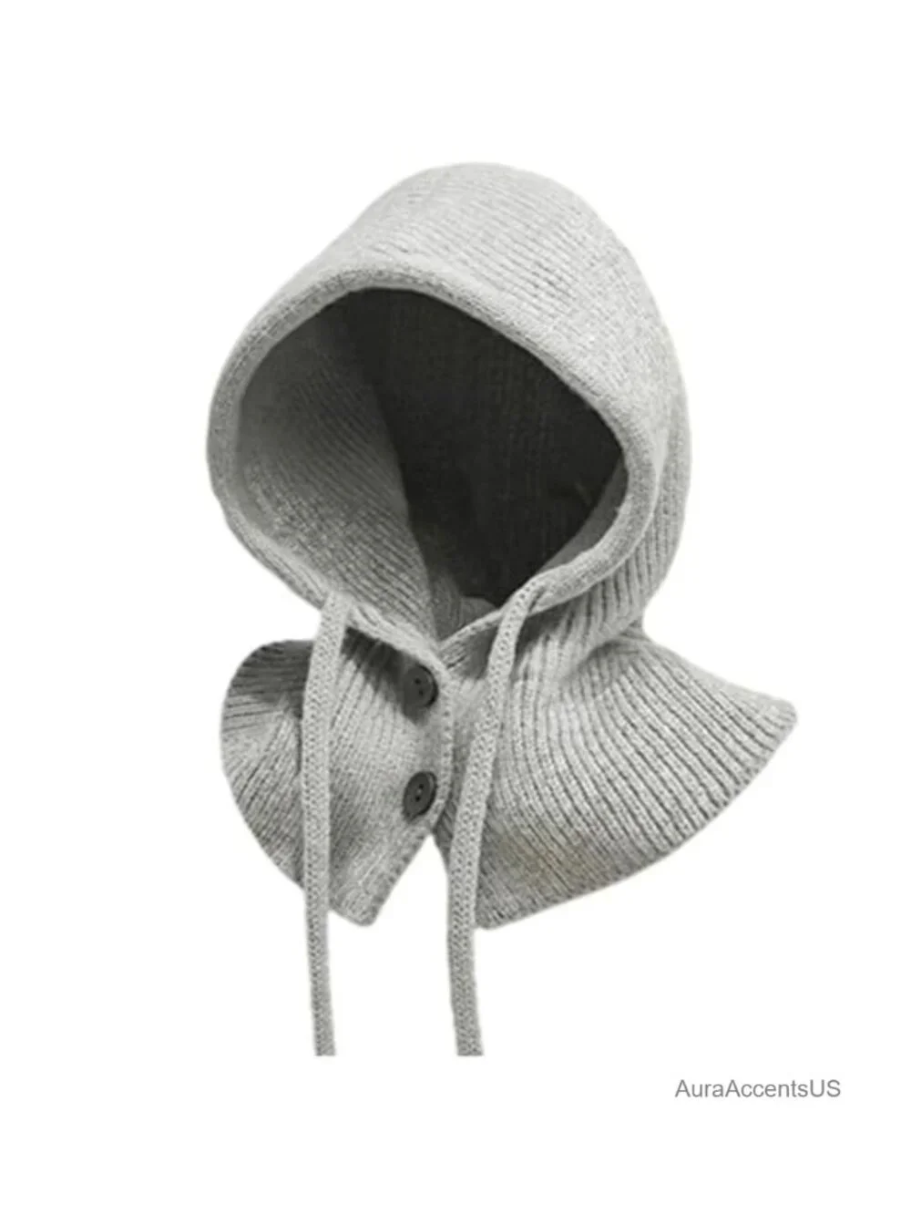 Wool Acrylic Fleece Balaclava Winter Hat Hooded Scarf for Women Men